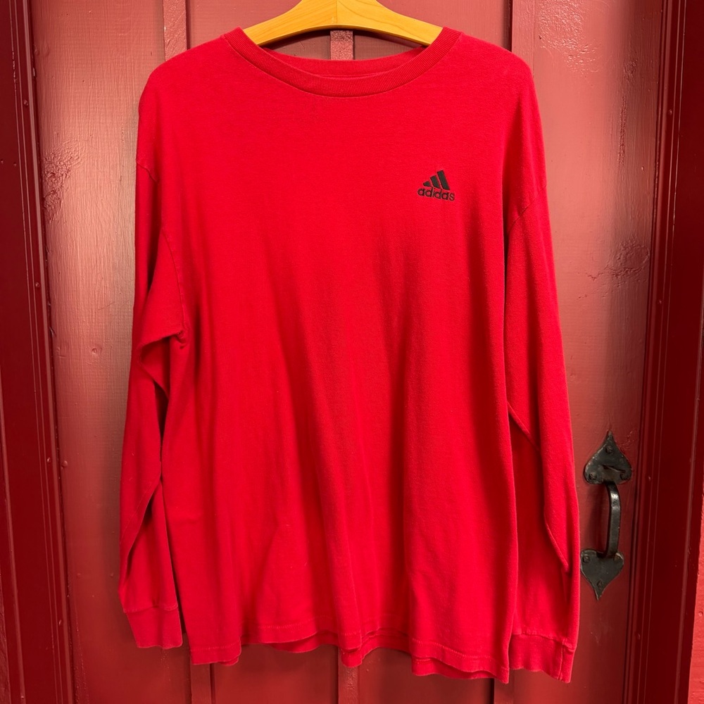 Adidas Vintage Red Long Sleeve Tee